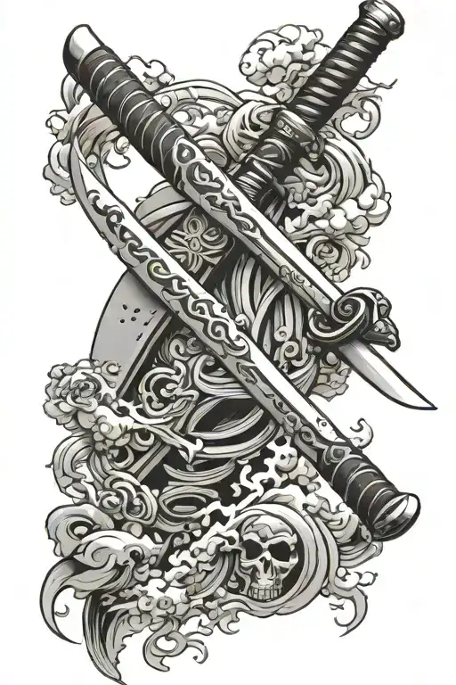 Japanesse Katana In Stone