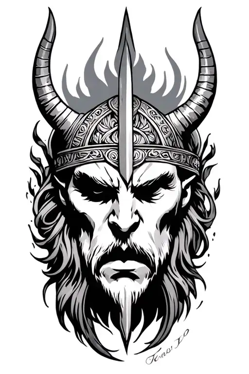 Viking Pagan Inspired Tattoo Showcasing