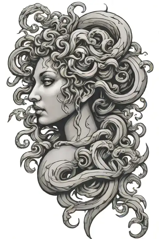 Cracked Marble Medusa