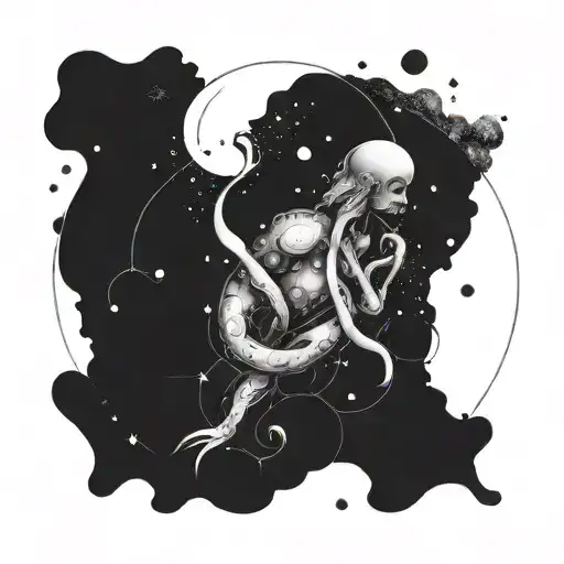 Cancer Aquarius Constellation Merging Together