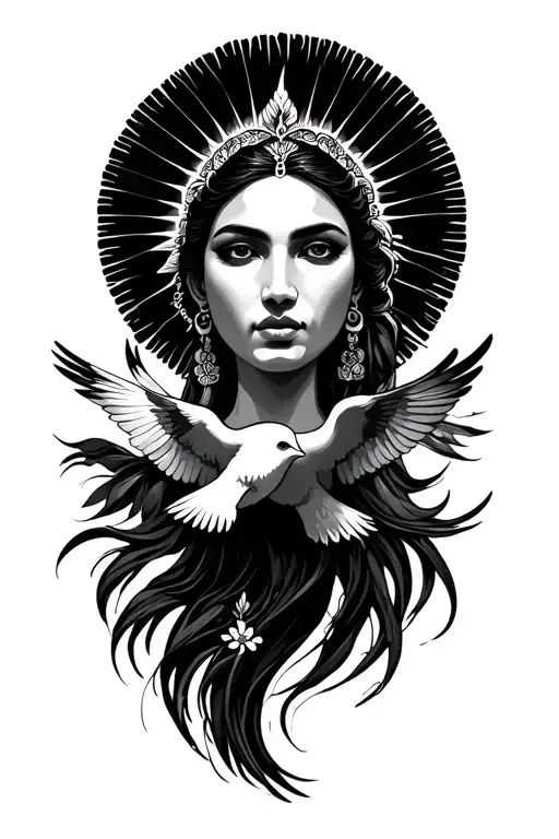 Filipino Sun As Sun Shining In Heaven With Doves