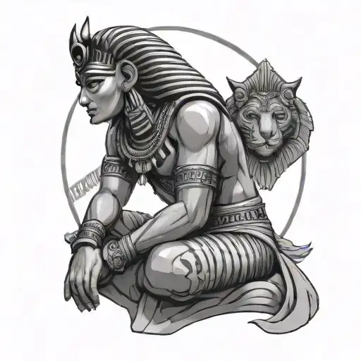 Egyptian Warrior Meditating