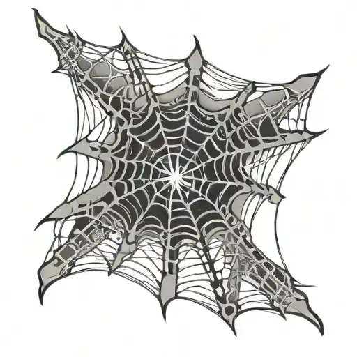 Spider Web With A Name In The Middle