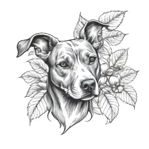 Pitbull Dog And Hazelnut