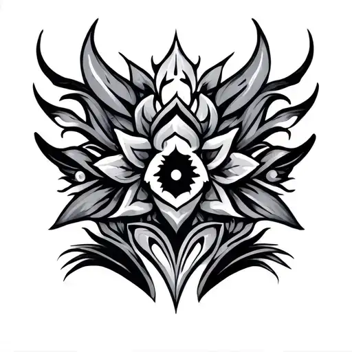 Geramatic Tribal Black Ink Arm