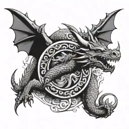 Dragon Eating Its Tail In A Circle