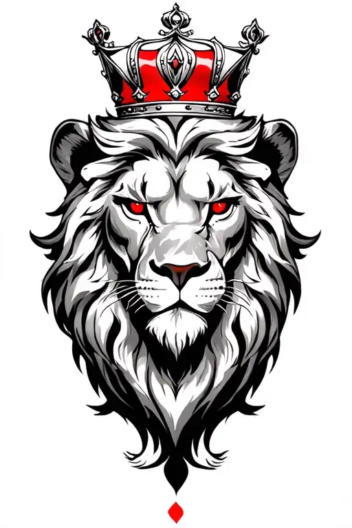 Red Crown Lion Red Eyes