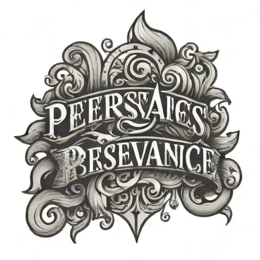 The Word Perseverance In A Dainty Font