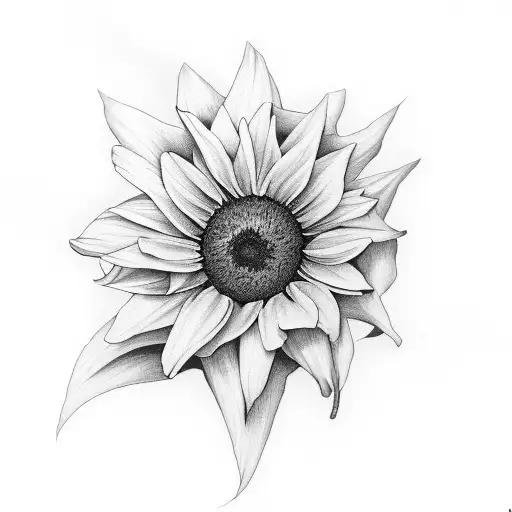 Sunflower Rose Daffodil Half Sleeve