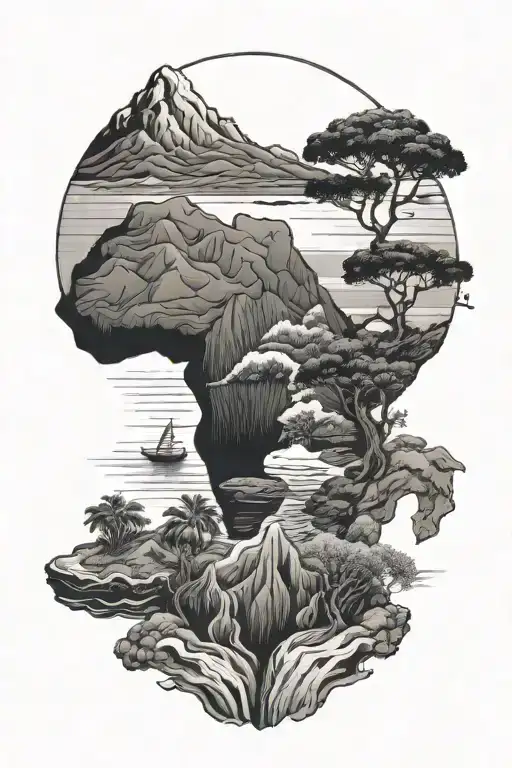 Africa Mountain And Sea