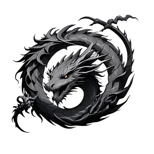 Dragon Circle Shape