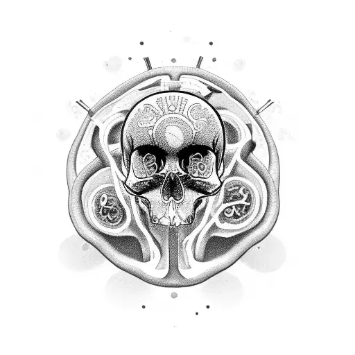 An Intricate Biocomputer Embedded In A Human Skull