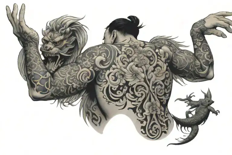 Irezumi And Chinese Traditional Whole Back