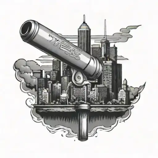 A Microphone Wrapped Around A Back Bone With Memphis Tennessee Skyline In The Background