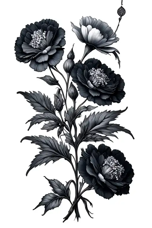 Aquarius Constellation In Carnations Flowers