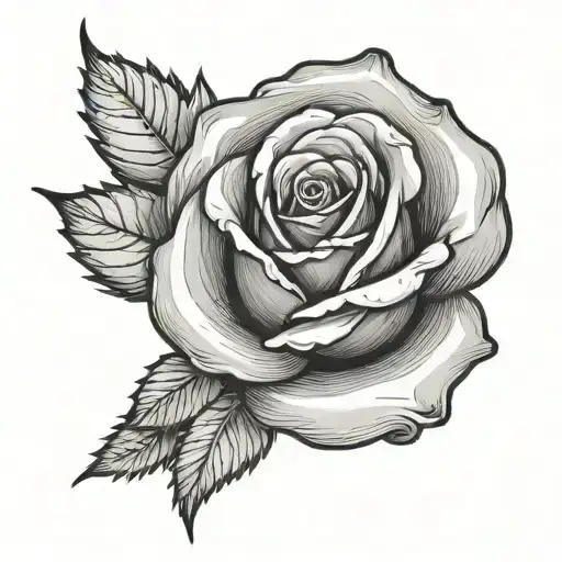 Rose With The Letter R On Top One Rose