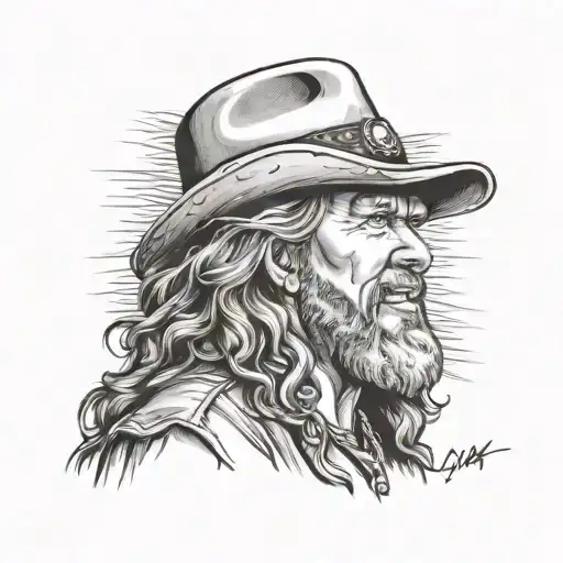 Depiction Of Curtis Loew Character From Lynyrd Skynyrd