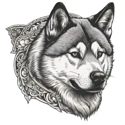 American Akita Half Husky