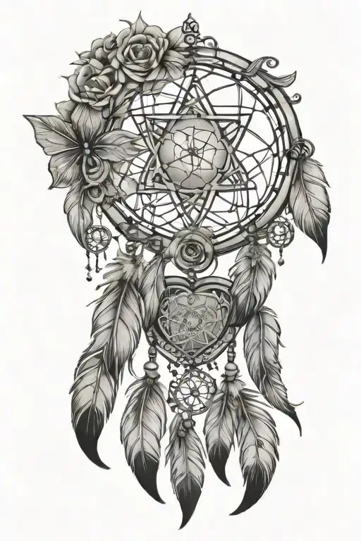 Heart Moons Star Dream Catcher