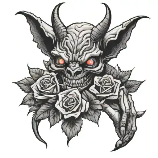 Demon Hand Holding A Bouquet