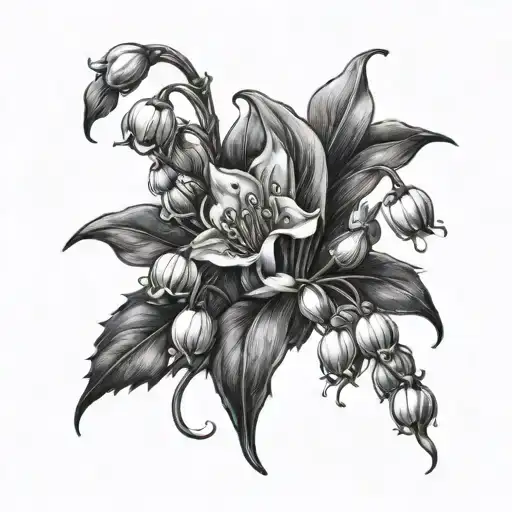 The Name Robyn Incorporated Into Lily Of The Valley Flowers