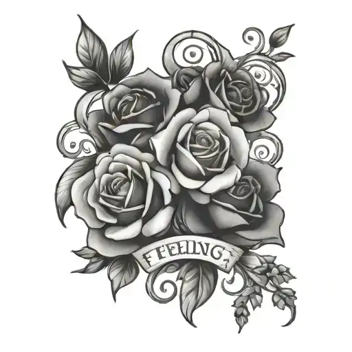 Flowers Intertwined With The Word Feeling Whitney