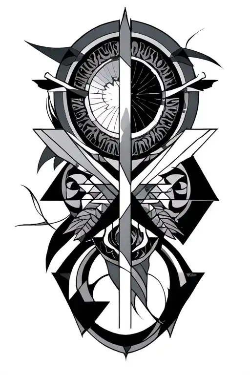 Geometric Patterns With Heirarchical Symbolism With Reference To God And Strength