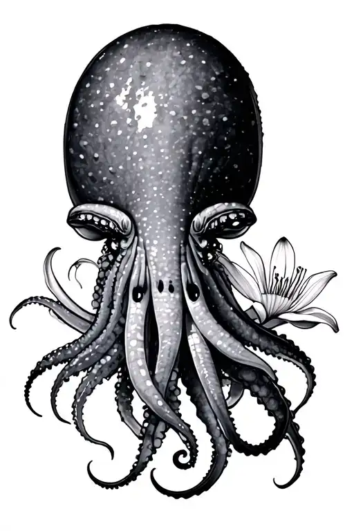 Squid With Spider Lily