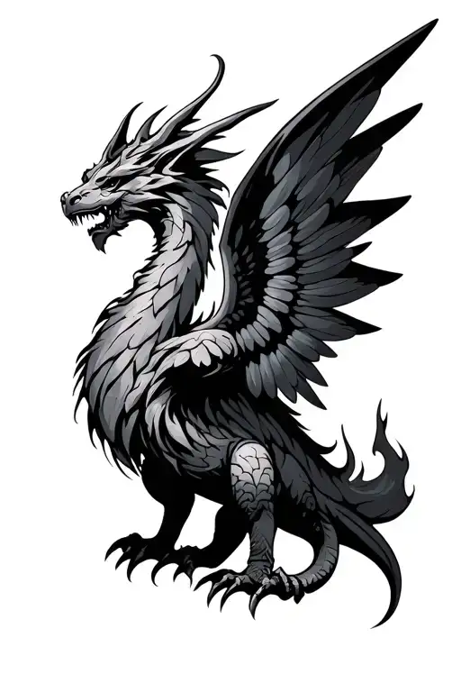 Fire Drigon With Wing Attached