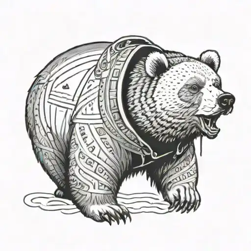 Bear In Penguin Outfit