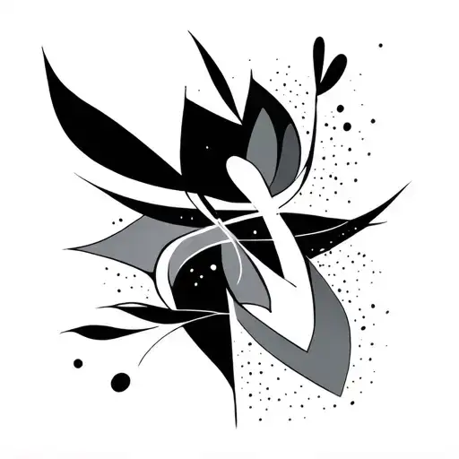 Abstract Shapes Thick Line Work For The Ankle