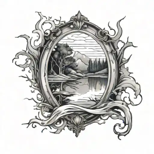 Broken Mirror And River Running