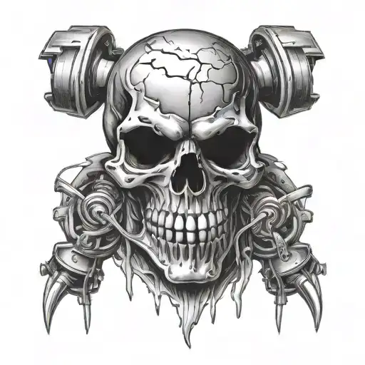 Skull With A Ball Gag