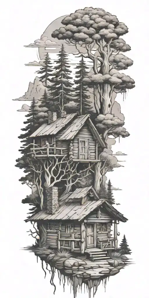 Log Cabin Nestled