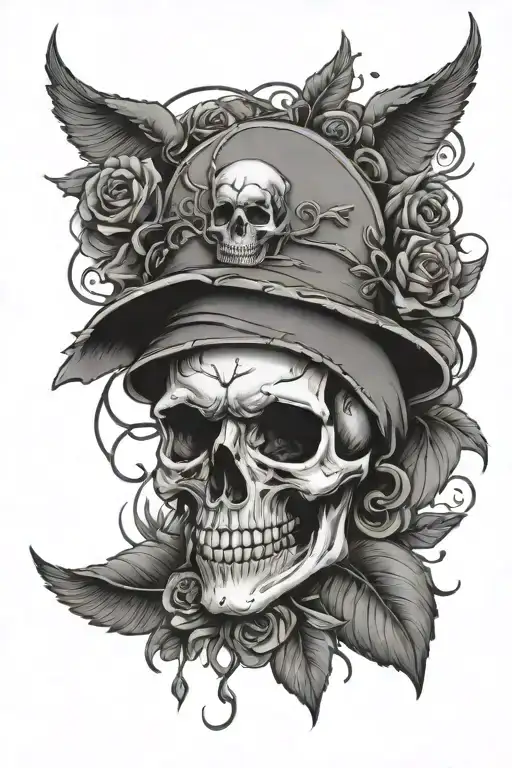 Skull Blind Whit Aureole