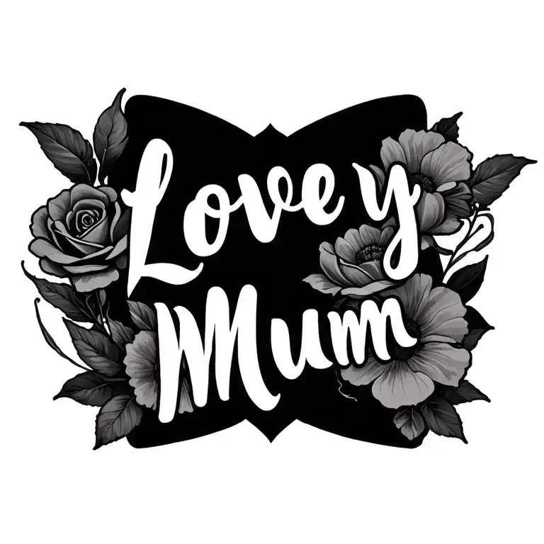 Love My Mum Design Combining Elements