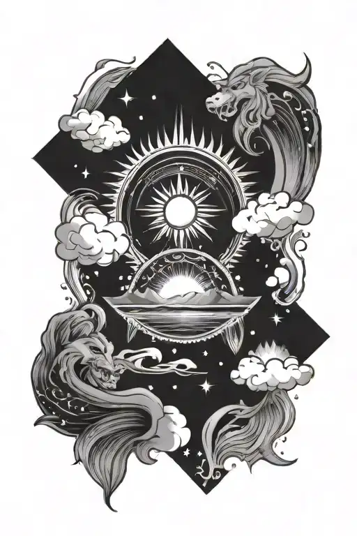 Filipino Sun And Stars Northern Lights