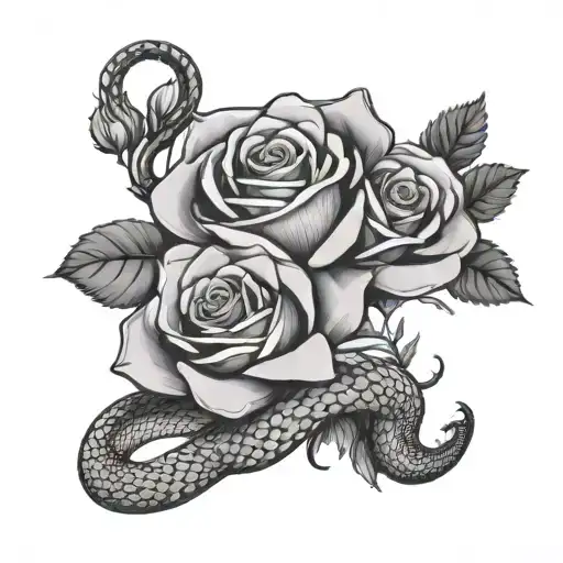 Roses With Snake