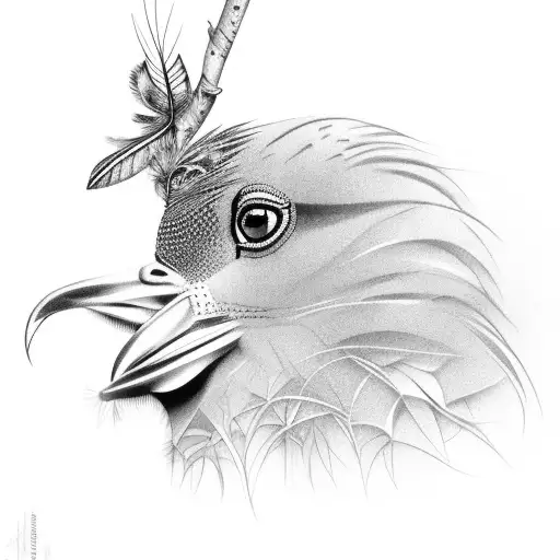 A Capercaillie Perched On A Branch With Intricate Feather Details