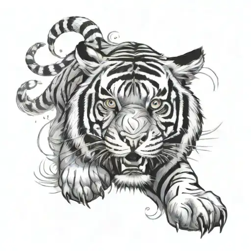 Aggresive Tiger Emerging