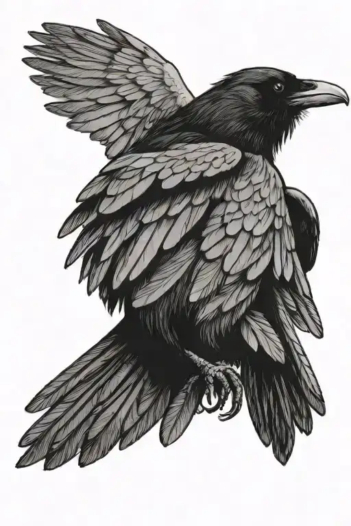 Raven On Back Of The Hand