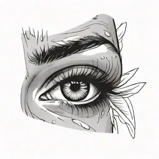 Face Of A Realistic Lady Crying With Nice Background