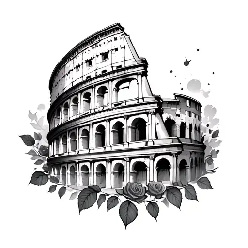 Colosseum And Around The Rose