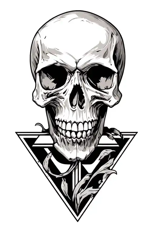 Skull On Forhand With A Triangle Shape