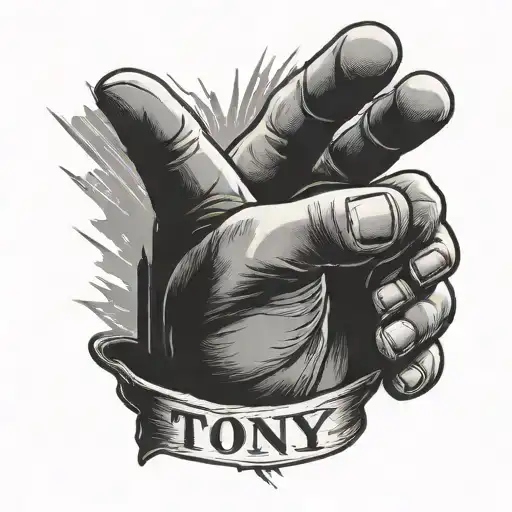 The Word Tony Effe In The Hand