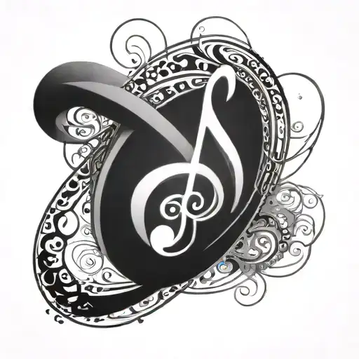 Infinity Symbol Intertwined With Music