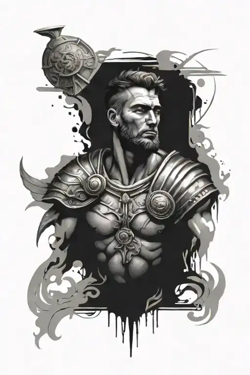 Roman Theme Half Sleeve