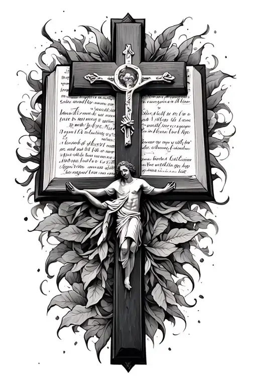 A Cross With A Bible Passage