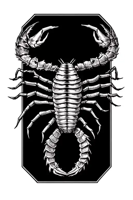 Scorpio And Libra Symbol Intertwined With A 1930'S Comic Style