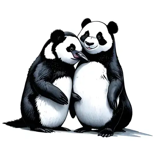 Penguin And Panda Grieving